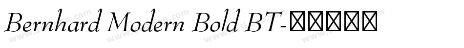 Bernhard Modern Bold BT字体转换